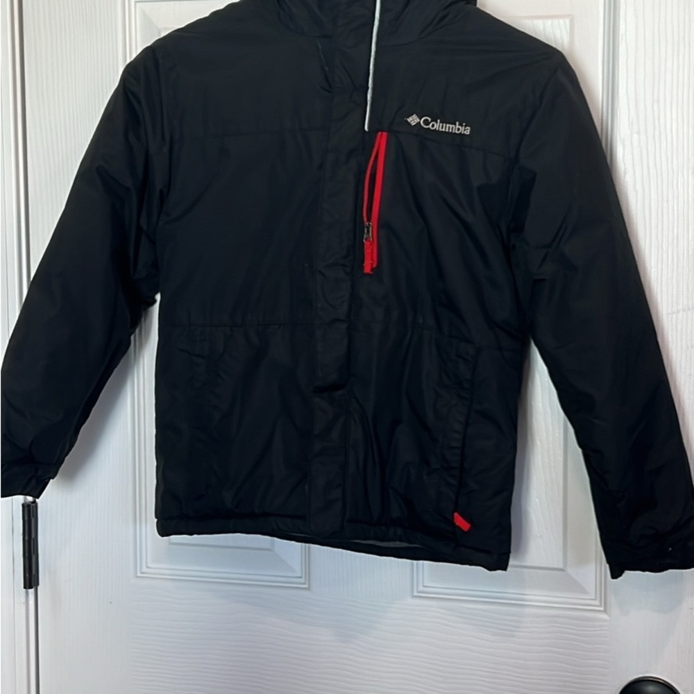 Columbia Kids Black Coat with Red Accents